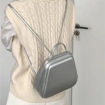 Брендовый дизайнерски женски раница от изкуствена кожа, ежедневни малка училищна чанта във формата на миди, пътна чанта