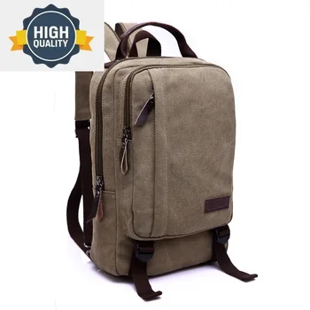 Квадратен раница, мъжки стилна двойна чанта на рамото, Холщовая висококачествена опаковка, практически устойчив на абразия водоустойчив малък размер