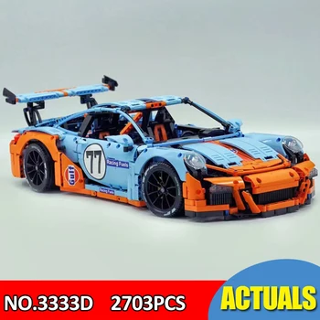 3333D Технически супер спортен автомобил, който е съвместим с 42056 Строителни блокове, тухли, уроци играчки-пъзели, подарък
