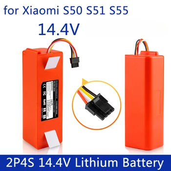 Литиево-йонна батерия 14,4 v, разменени батерия за робот-прахосмукачка Xiaomi Roborock S50 S51 S55, аксесоари, резервни части