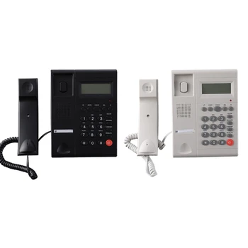 Стационарен телефон 896F Настолен домашен телефон за възрастните хора, на повикващия абонат, Вграден телефон за дома