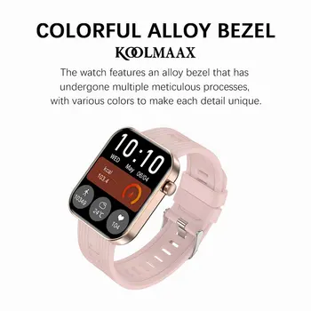 Умен часовник Koolmaax с функция за измерване на сърдечната честота, на сън, на съдържанието на кислород в кръвта, брояч на стъпки за мъже и жени, умни часовници с пълен сензорен екран за всички телефони
