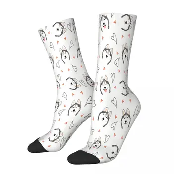 Чорапи за кучета хъски, Мъжки и женски есенни чорапи с принтом
