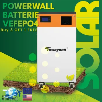 LiFePO4 48 51 В 300Ah Powerwall 15 кВт Литиева батерия Вграден 5 kw Инвертор Изход 230VAC с WiFi MPPT CAN RS485 за Слънчева