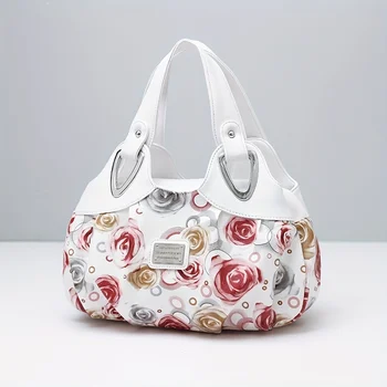 Дамски реколта чанта-скитник, универсална чанта през рамо, модерна чанта от изкуствена кожа с цип