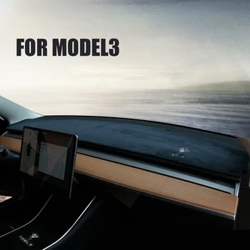 За Tesla, Модел 3 Y козирка, защита от ултравиолетови лъчи, подложка за арматурното табло, защита от слънцето, нескользящие автоаксесоари, Горна фланелевая панел на таблото