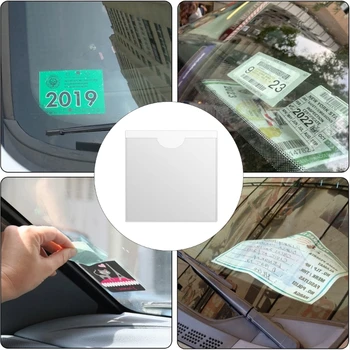 Притежателят на разрешение за паркинг за предното стъкло на автомобила, прозрачно лепило, държач за паркиране на етикетите, Директен доставка