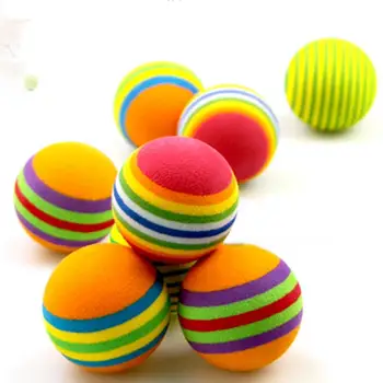 10 бр. цветни аксесоари за пяна дъски топки за голф топката за голф в ивица, Мултифункционален полезен здрава топка за голф