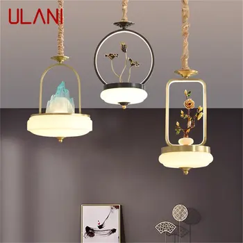 · ULANI Нов окачен лампа, модерни и креативни, месингови осветителни тела, led декоративни осветителни тела за дома стълби, трапезария