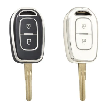 Калъф за ключове OEM TPU, 2 бутона на дистанционното на ключа, калъф за Renault Kwid Traffic Symbol Dacia Sandero, Logan Duster