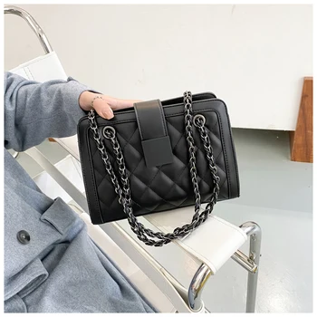Нова мода дамски Ежедневни модерна чанта през рамо за телефон, mesh bag-месинджър известни личности, Женска Малка квадратна чанта с веригата под формата на диамант