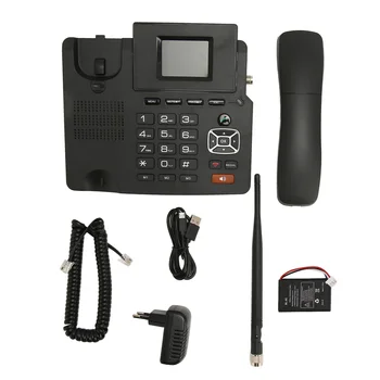 4G VOIP Двухрежимный стационарен телефон, Мултифункционален SIP WiFi IP-телефон за офиса, дома, ЕС, включете 100-240 В