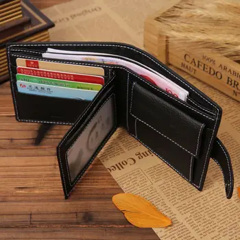 Чантата с Парични джоб, чанта, Модерен дизайн, чанта за карти, чанта върху бутона, Портфейли в корейски стил, Клатч от изкуствена кожа, мъжки портмонета