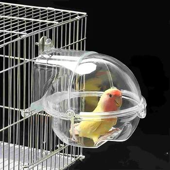 Кутия За баня за птици Пластмасова Вана За клетки Компактни Аксесоари за малки Папагали Висящия Контейнер за Душ