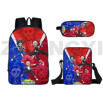 Реколта холщовые чанти от японски аниме Beyblade Burst 3D, раници, Мъжки чанти за лаптоп, пътни чанти за жени, детски училищни чанти