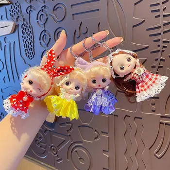 Подаръци Креативна лейси пола за жените Ключ от вратата на Колата Малка кукла ключодържатели Мультяшные играчки Корейски ключодържатели Чанта Окачване