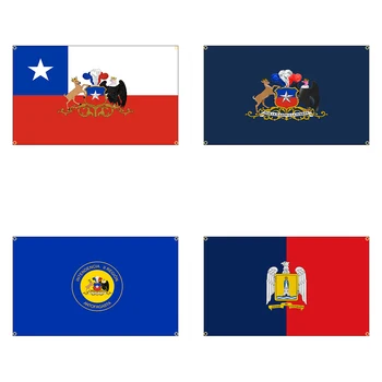 90x150 см, Чилийски местен етнически флаг, печатни банер за декор (знаме на Чили)