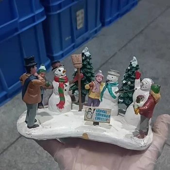 Фигурка от смола, ментална психологическа игра от пясък, кутия за дворцовия терапия, правенето на снежен човек