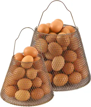 Кошница за яйцата, за събиране на пресни яйца, Сгъваема кошница в ретро стил, подходящо за фермерска къща, аксесоари за курятников