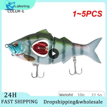 1-5 бр. риболовни примамки PropDuster Планер с бавно потъваща вибрации 130 мм, 32 г, меки светещи перки, добра стръв за плуване, твърди примамки, Воблери