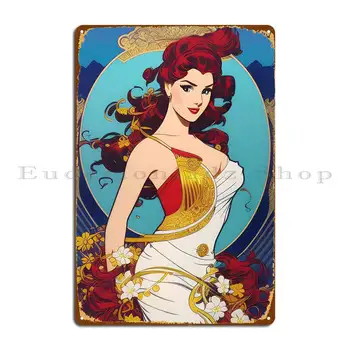 Метални табели с надпис Super Heroine Persephone Създават рисувани Стенни Гаражно Iron Тенекиен плакат