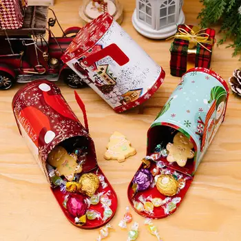 Коледна лидице кутия, лесна Коледна подарък кутия, Празнична Коледна кутия с орнаменти във формата на пощенска кутия, създадена с помощта на ярки цветове Коледа