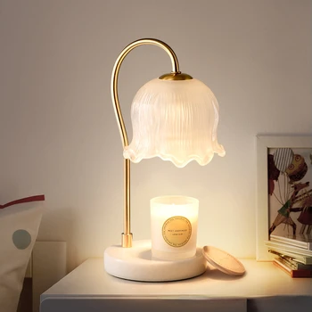 Трансграничная лавандуловата восъчна лампа, таблица лампа за спалня, нощни лампи, ароматни лампа за настроението, корейски едро подарък лампа