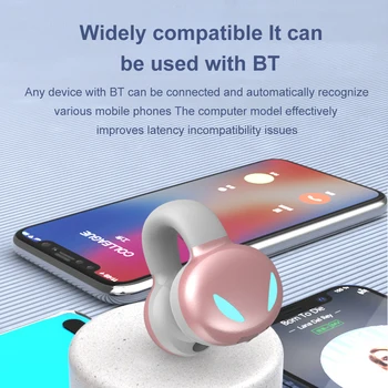 Безжични слушалки универсални спортни слушалки, намаляване на шума и ниска консумация на енергия, Bluetooth-съвместими стерео слушалки 5.3