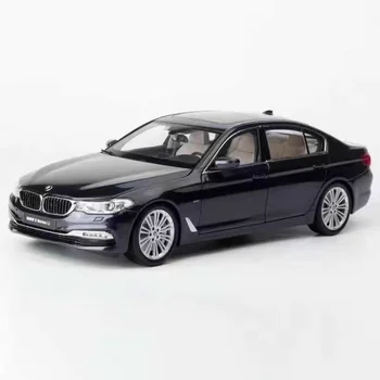 Леене под налягане в мащаб 1/18 BMW серия 5 LI Extended G38 Черна аналогов класически модел автомобил Колекция от играчки Подарочное Украса Дисплей