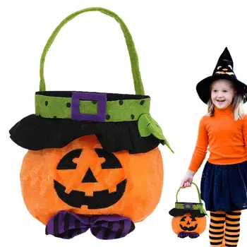 Многофункционална чанта за Хелоуин партито, кофа с тиква, подарък чанта, кофа за трикове или предложения, е преносимо съоръжение за съхранение, украса за Хелоуин