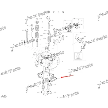 Нова уплътнението на главата на цилиндъра DC09 400602-004763 Подходящ за подробности дизелов двигател Mitsubishi