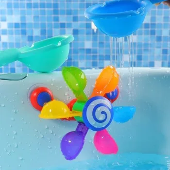 Играчки за детска баня, цветни водно колело, издънка за плуване, игра, определени за пръскане с вода във ваната, играчка за къпане, разбрызгиватель за малки деца