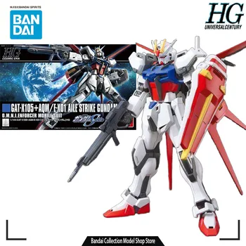 Bandai Оригиналния модел КОМПЛЕКТ GUNDAM HG GAT-X105 Strike Gundam 1/144 Аниме Фигурка В Събирането на Модел на Играчки, Модели на Подаръци За момчета