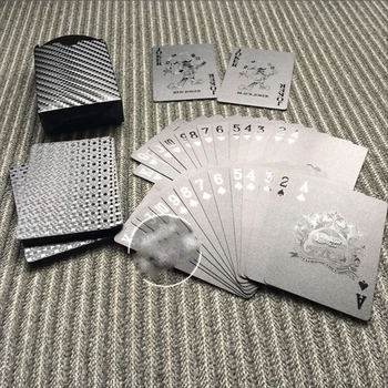 Карти за покер от черна пластмаса, фолио с 3D печат, Фокуси, ДОМАШНИ, от Екологично чисти игра на карти, карти-Напреднали пластмасови покер