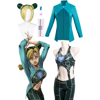 Фантазия приключение аниме Jojo ' s Stone Ocean Jolin Куджо, яке за cosplay, Женски костюм, Маскиране от плат за Хелоуин, Карнавал