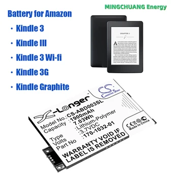 Електронна книга Cameron Sino, батерия за четене на електронни книги 170-1032-01 за Kindle 3, Kindle III, Kindle 3 Wi-fi, Kindle 3G и Kindle Графит