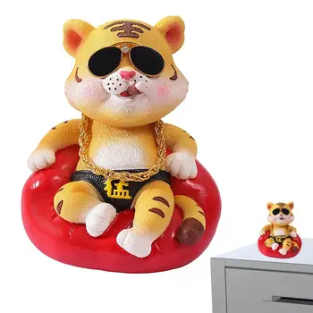 Тигър от смола, китайски Зодиакални тигър, украса за дома, Статуята на тигър от естествена смола, подаръци за Годината на Тигъра в знак на Зодиака, Интериор на Китайската Нова Година