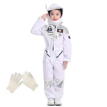 Детски космически костюм за деца, пътен костюм астронавти с шапка, Празничен комплект за cosplay, подарък