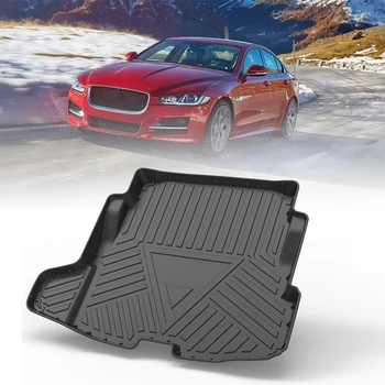 Подложка за багажник на кола от ТПЭ за Jaguar XE 2017 2018 2019/F-Pace 2017 2018 2019 2020/ XJ 2011-2014 2015 Потребителски гумени автомобилни постелки 3D