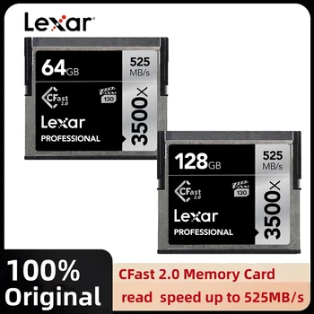 Lexar Professional 535 Mb/s. 3500x Високоскоростна Карта памет 128 GB CFast 2.0 За Цифров Огледално-рефлексен фотоапарат URSA\URSA mini Amira XC10 C300 MARKII 4K