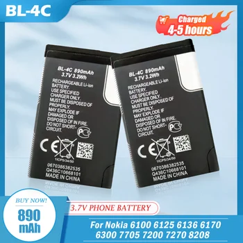 1-5 бр. BL4C BL 4C BL-4C 3,7 НА Литиева Акумулаторна батерия За Nokia 6300, 6100 6125 6136 6170 6301 6102i 6170 7705 7200 7270 8208