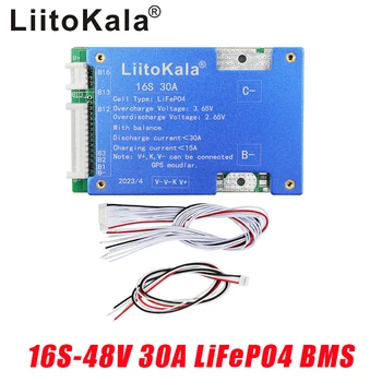 LiitoKala 16S 48V 30A LiFePO4 Баланс на Батерията Таксата за Зареждане Еквалайзер НПМ Температурна Защита Equalizador За Escooter/Ebike