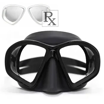 Оптична маска за гмуркане с малък обем, късогледство, Очила за гмуркане от стъкло по лекарско предписание, Диапазон на мощност точки от -1,5 до -6,0