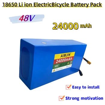 Нова 48 Батерия 24Ah 18650 литиево-йонна батерия 1000 W Висока мощност 54,6 В, Вградена батерия за електрически скутер 50A BMS
