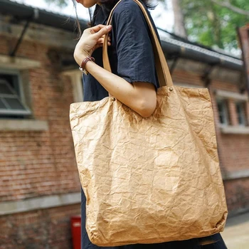 Реколта плиссированная чанта, Нова Ежедневни хартиена чанта DuPont, Модерна чанта през рамо с Голям капацитет