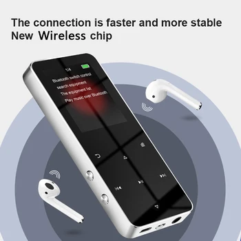 2023 MP4 плеър с вграден Bluetooth високоговорител Докосване на клавиш FM-радио и Възпроизвеждане на видео Електронна книга Hi-FI Метална 2.0-инчов сензорен MP4 плейър