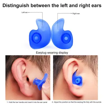 1 Комплект Силна съдържание Без деформация Водоустойчив детски прахозащитен тапи за уши за гмуркане